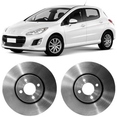 Imagem de Par Disco Freio Peugeot 308 1.6 2.0 2012 a 2018 Dianteiro Ventilado