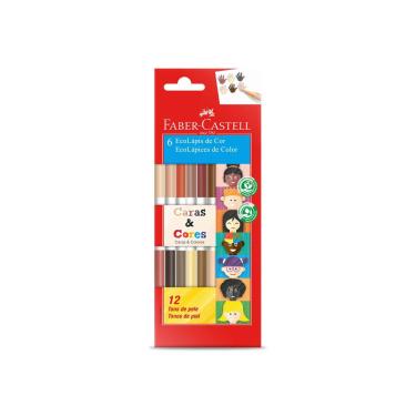 Imagem de Lápis de Cor Caras & Cores 12 Cores Faber-Castell Tons de Pele