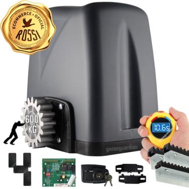 Imagem de Kit 1 Motor Rossi Dz Nano Turbo 3 Crem 4 Control Portão 600Kg