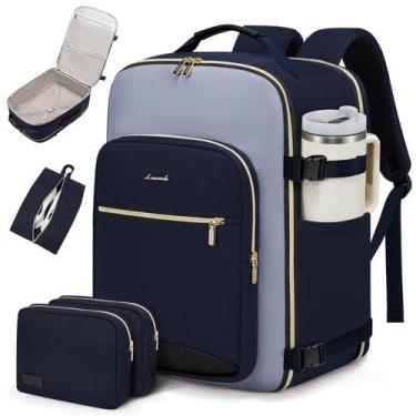 Imagem de Mochila Carry on LOVEVOOK 50L para mulheres e homens com 3 cubos