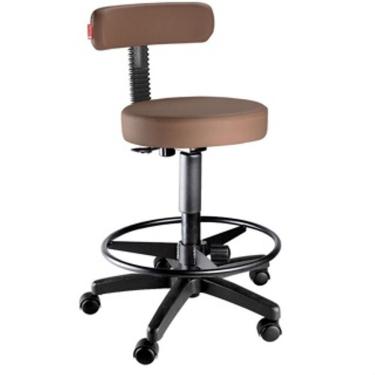 Imagem de Cadeira Mocho Alto Com Encosto Slim Marrom / Renaflex