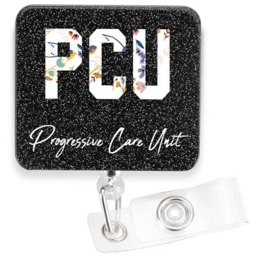 Imagem de Crachá de unidade de cuidados pediátricos (PCU), suporte de crachá de identificação inspirador para profissionais de saúde, suporte de crachá de acrílico para cuidados pediátricos, 8,9 x 4,1 cm, HW56