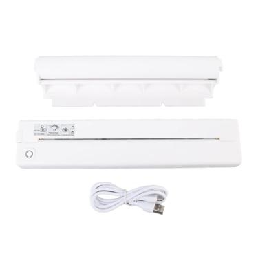 Imagem de Impressoras Portáteis Sem Fio para Viagem, Impressora Térmica Sem Tinta, Tamanho Compacto de Suporte, para Escola de Escritório Em Casa (Branco)