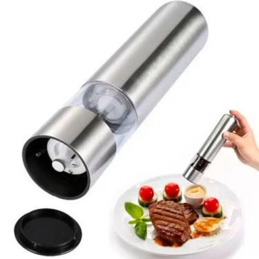 Imagem de Moedor De Sal e Pimenta Triturador Elétrico Em Aço Inox 23cm - Clink