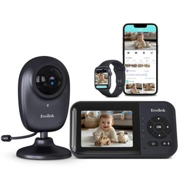 Imagem de Monitor de vídeo para bebês Envilink Smart 1080p com tela de 2,8 poleg