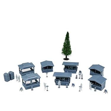 Imagem de Outland Models Conjunto de figuras e mercado de Natal Railway Layout escala 1:87 HO