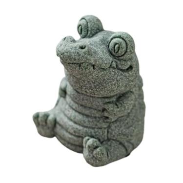 Imagem de IEUDNS Crocodilo estátua Tea Pet Bookshelf Desk Office Office Animal Sculpture Ornament for Living Room Tea Lovers