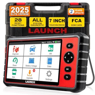 Imagem de LAUNCH CRP909E Elite Scanner OBD2 de sistema completo, ferramenta de digitalização de diagnóstico de carro de nível OE 2025, serviço de reposição 28+, TPMS, SAS, DPF, sangramento ABS, atualização