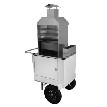 Imagem de Carrinho De Churrasco Cefaz Econômico Branco Com Rodas Pneumáticas Bec02p
