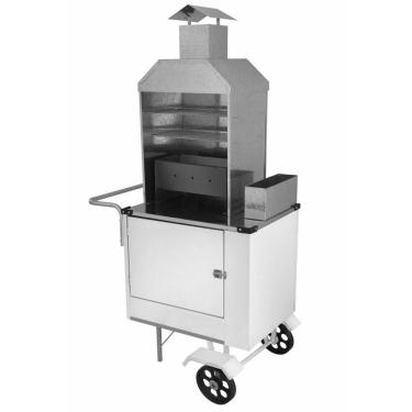 Imagem de Carrinho De Churrasco Cefaz Econômico Branco Simples Rodas Maciças Bec01m