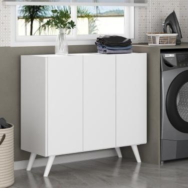 Imagem de Armário Lavanderia Retrô Com 3 Portas Mp5033 Branco