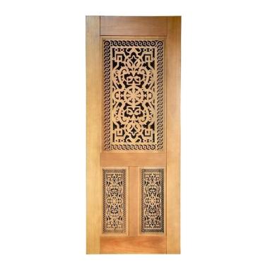 Imagem de Folha De Porta Madeira Maciça Entalhada Lima 80x210x3,5cm Cedro Rosa Madeira