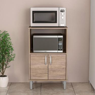 Imagem de Armário Para Micro-ondas Politorno Facility Com 2 Portas Carvalho