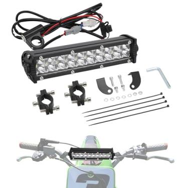 Imagem de IUVWISN Barra de luz LED de motocicleta à prova d'água Plug-Play 60W 2500Lm Kit de luz de direção 7/20.3 cm universal para CRF XR RM KX KLX TTR PW SSR Apollo TAO TAO SDG 50cc - 125cc Dirt Pit Bike