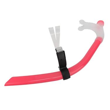 Imagem de Snorkel de Natação Hidrodinâmica Com Bico de Silicone para Posição Corporal Adequada, Cinta Leve para Nadar, Mergulho e Mergulho e (Rosa transparente)