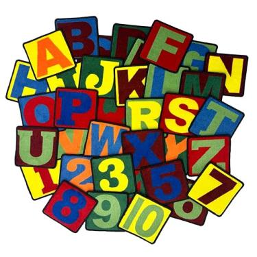 Imagem de Flagship Carpets Blocos de montar quadrados para assentos infantis para área de aprendizagem em casa, sala de aula, quarto infantil ou tapete de sala de jogos (conjunto de 26), 30,5 x 30,5 cm