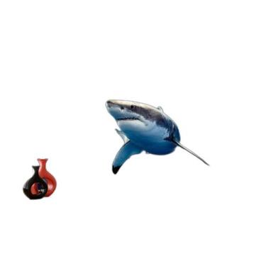 Imagem de Papel De Parede 3D Fundo Do Mar Tubarão Branco 3,5M Fm120 - Você Decor