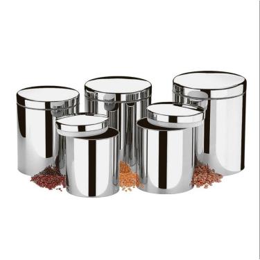 Imagem de Conjunto De Potes Brinox Suprema Para Mantimentos Inox - 5 Peças Inox