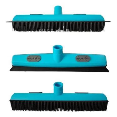 Imagem de Vassoura Emborrachada Multiuso Rodo Tira Pelos Pet Pó Poeira Salão Cab