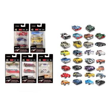 Imagem de Kit 3 Carrinho Miniatura De Ferro Colecionável Toyking