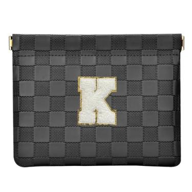 Imagem de HIGH FIT Bolsa de cosméticos de couro para bolsa, bolsa de maquiagem inicial organizador de acessórios cosméticos para batom, Preto, K