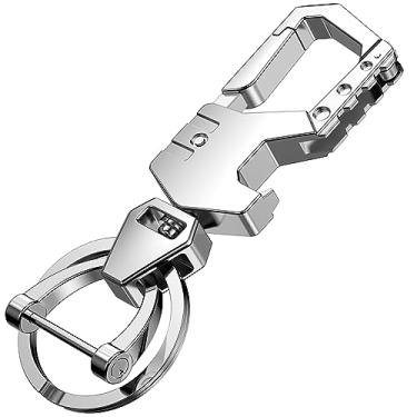 Imagem de Mtverver Abridor De Chaveiros Resistente Com 2 Para Carro, Caixa Ferramentas Multifuncional Masculinos E Femininos (Prata)