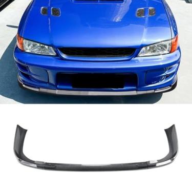 Imagem de Parte de modificação do difusor de lábio do spoiler do para-choque dianteiro do carro para Impreza WRX STI 1997-2001 capa protetora de para-choque (aparência de carbono)