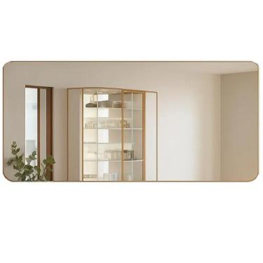 Imagem de Quadro Espelho Serena 152cm com Bordas Arredondadas New Ceval Cor Prat