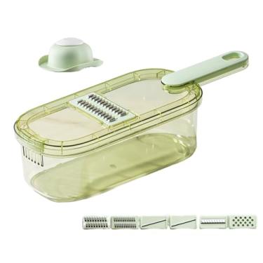 Imagem de Cortador de cozinha, cortador de frutas, ferramenta de cozinha com recipiente ralador de vegetais para preparação de alimentos, restaurante, salada, batata, cenoura, churrasco, acampamento