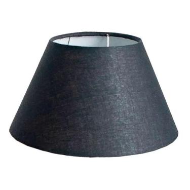 Imagem de Cúpula Abajur 30x20x50cm De Tecido Algodão Soquete Nacional Cor bege, 
