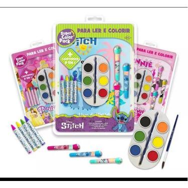 Imagem de Super Pack Livro Ler Colorir Infantil Disney Stitch Desenho - DCL