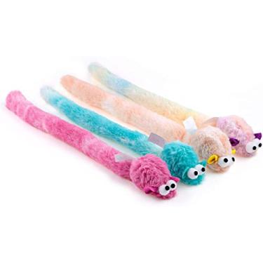 Imagem de CHIWAVA 4 Pacotes 15 Polegada Longo Macio Pelúcia Gato Brinquedos Ratos Com Sino Ferrugem Som Pequeno Mouse Atividade Brinquedo Interativo