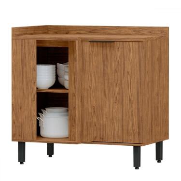 Imagem de Balcão de Cozinha Cloe 100% Mdf 1 Porta Freijó - Pnr Móveis