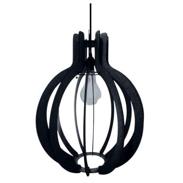 Imagem de Luminária Teto Tipo Pendente Jupiter Mdf - Completa Cor: Preta