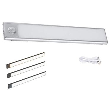 Imagem de Luminaria LED 3 Tons Sensor Movimento Presença 3 Modos Bateria Recarregavel USB Iluminaçao Sala Quarto Cozinha Armario