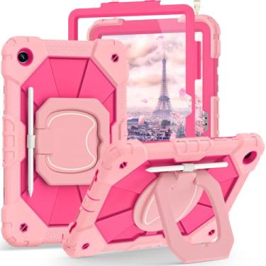 Imagem de Auizotl Capa para Samsung Galaxy Tab A9+/A9 Plus de 11 polegadas (SM-X210/X216/X218) com protetor de tela/suporte giratório 360, capa à prova de choque de grau militar para tablet A9 Plus