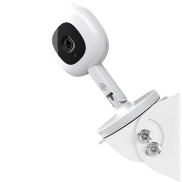 Imagem de iTODOS Suporte de parede de ângulo ajustável compatível com babá eletrônica inteligente Nanit Pro e suporte flexível, material de liga de alumínio - branco