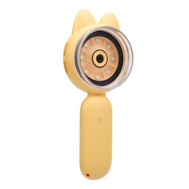 Imagem de Bewinner Microscópio Digital Tela Colorida HD de 2 Polegadas, Lupa Portátil Com 8 Luzes LED e Zoom 4x, Ferramenta de Ciência Portátil Recarregável 5 Construída Em Jogos (Amarelo)