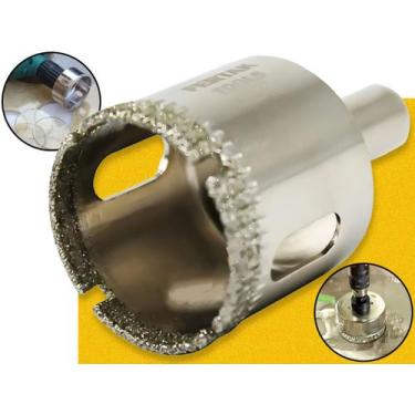 Imagem de Serra Copo Diamantada 32mm Fertak P/ Porcelanato Cerâmica Mármore Gran