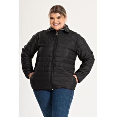 Imagem de Jaqueta Feminina Plus Size Bomber Dupla Face - Serena, Cinza, G5