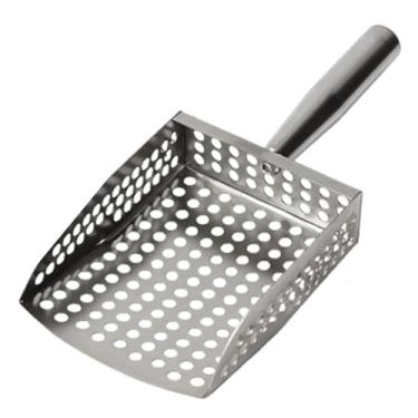 Imagem de Ｂｅｓｇａ Pá de areia para praia, pá para areia de gato, peneira, colher para fezes, leve multiuso, de mão portátil, de areia, concha, Buraco de Malha