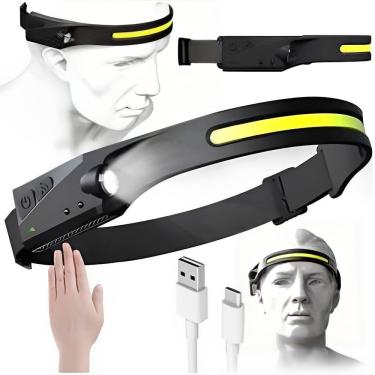 Imagem de Lanterna De Cabeça Recarregável Led Potente Ajustável Usb