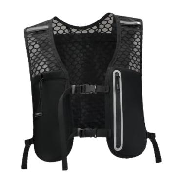 Imagem de menolana Mochila de hidratação para corrida, colete leve para mulheres e homens, bolsa esportiva, mochila para corrida, ciclismo, equitação e acampamento, Preto