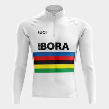 Imagem de Camisa de Ciclismo Bora PRO Masculina Manga Longa 3 Bolsos Traseiros P