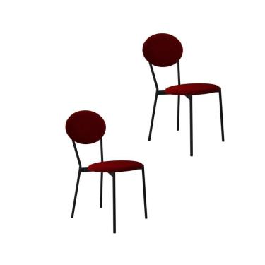 Imagem de Cadeira Vintage Elipse Fixa C-4 Pes 430 X 535 X 860 Mm C-2 Un. Cy.vml.vin Vermelho Vinho City