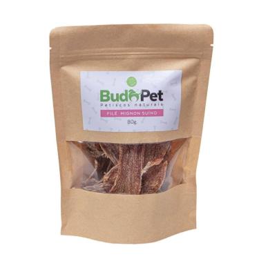 Imagem de Petisco Natural Cães Gatos Budopet Filé Mignon Suíno 80G