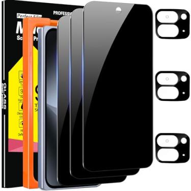 Imagem de Milomdoi Pacote com 3 protetores de tela de privacidade para Google Pixel 10 Pro Fold vidro temperado com 3 protetores de lente de câmera, acessórios [compatível com capa de telefone], moldura de