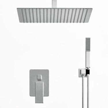 Imagem de Ducha 50cm de Teto com Ducha Manual e Registro Monocomando Square50 Ko