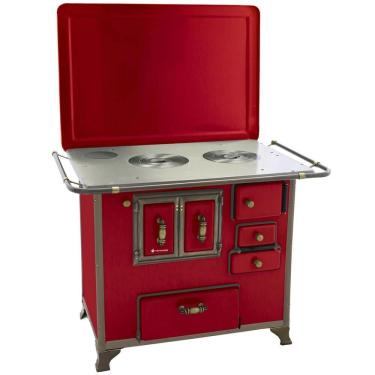 Imagem de Fogão a Lenha Venâncio Barroco Vermelho Gabinete Nº03 Lado Esquerdo com Tampa FL3GBRCX