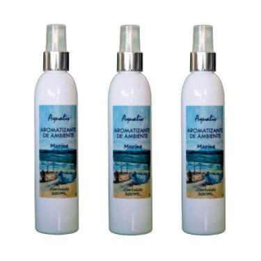 Imagem de Kit 3 Aromatizador De Ambientes Aroma Marine Frasco 200Ml - BORLEN